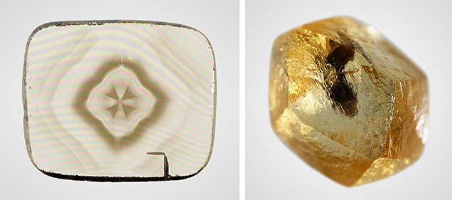 Diamond from Jericho eclogite and Juína superdeep diamond