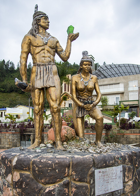 Statue in Chivor celebrates long history of emerald mining in Colombia