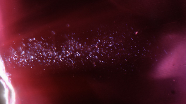 Short, thin rutile needles Short, thin rutile needles