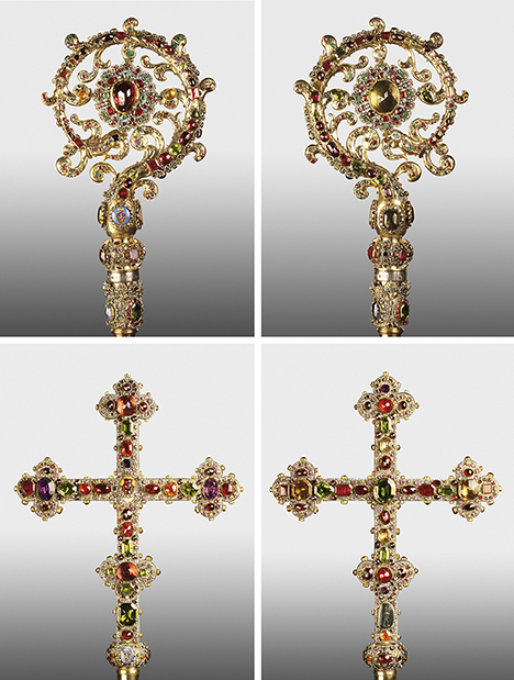 Crosier and processional cross from the Archbishops and Prince-Electors of Trier Crosier and processional cross from the Archbishops and Prince-Electors of Trier
