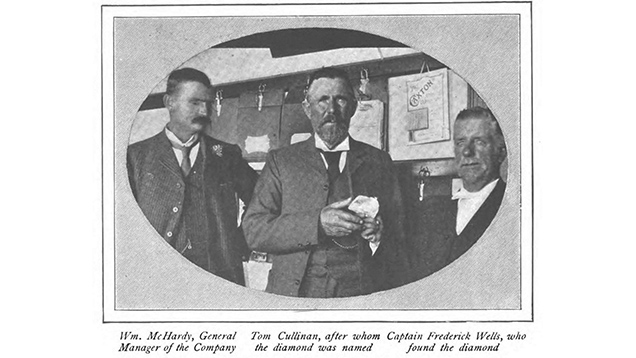 1905 年发现 Cullinan Diamond（库利南钻石）的相关人士。摘自 American Magazine（《美国杂志》）（第 63 卷，第 4 期，424-429 页，1907 年）。