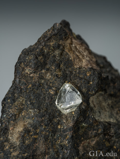 Diamond rough in kimberlite. Diamond rough in kimberlite.