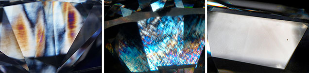 Interference colors in natural, CVD synthetic, and HPHT synthetic diamonds Interference colors in natural, CVD synthetic, and HPHT synthetic diamonds