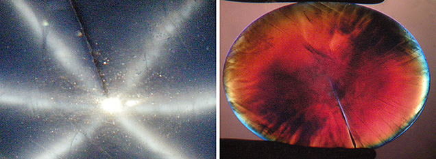 Grain boundaries in Verneuil-grown synthetic blue star sapphire Grain boundaries in Verneuil-grown synthetic blue star sapphire