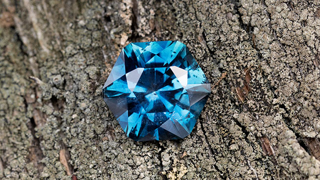 The finished 12.62 ct Montana Queen sapphire.