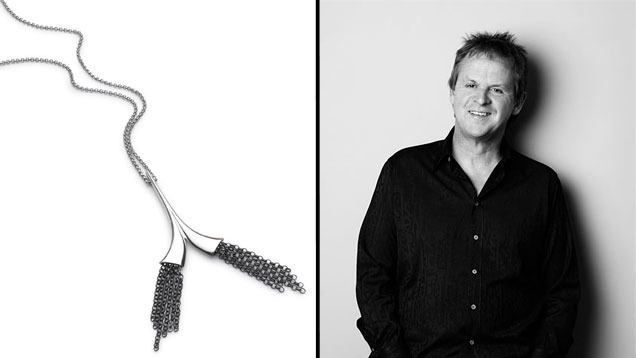 Paul Spurgeon is a business partner with Nkosi in a separate company called Cornerstone. The Pagoda pendant with oxidized chain detail. Photo courtesy of Cornerstone.
