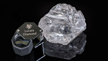 The 1,009 ct Lesedi la Rona diamond was the first gem quality rough over 1000 carats found in more than a century.  Mining executives are certain there are others of that size − or larger − awaiting discovery. Photo courtesy of Lucara Diamond Corp.