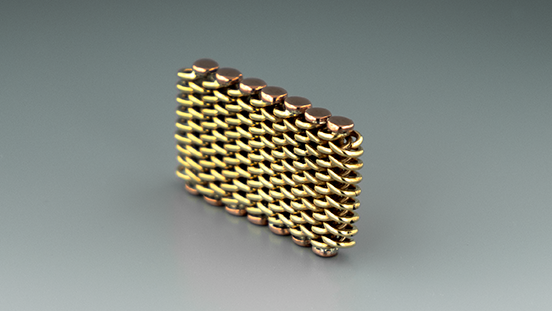 Measure and form interlocking links to create a mesh chain from brass wire. Learn skills like precision soldering and fitting and how to fabricate and assemble interlocking links. Measure and form interlocking links to create a mesh chain from brass wire. Learn skills like precision soldering and fitting and how to fabricate and assemble interlocking links.
