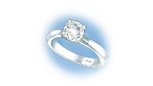 Setting a Princess-cut Center Stone in a Platinum Mounting with V-Prongs Setting a Princess-cut Center Stone in a Platinum Mounting with V-Prongs