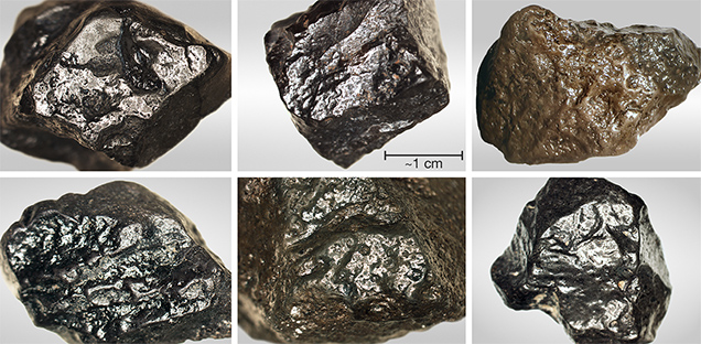 Melt-like patinas and flow ornamentation on carbonado Melt-like patinas and flow ornamentation on carbonado