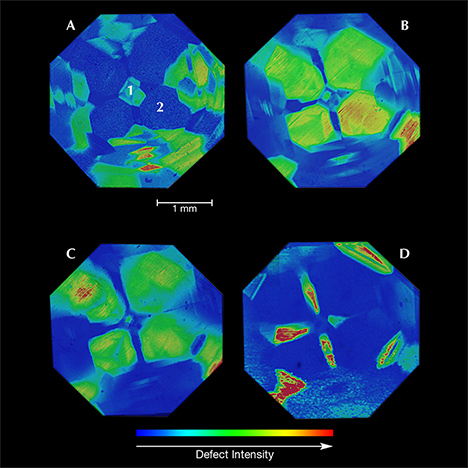 PL images of baseline-corrected peak area intensity in HPHT synthetic diamond PL images of baseline-corrected peak area intensity in HPHT synthetic diamond