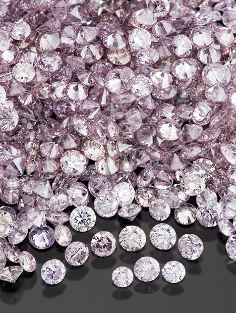 Pink Lomonosov diamonds. Pink Lomonosov diamonds.