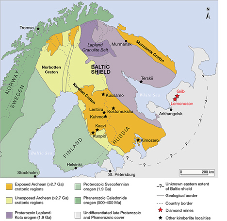 Geological map of the Baltic shield in Scandinavia and northwestern Russia. Geological map of the Baltic shield in Scandinavia and northwestern Russia.